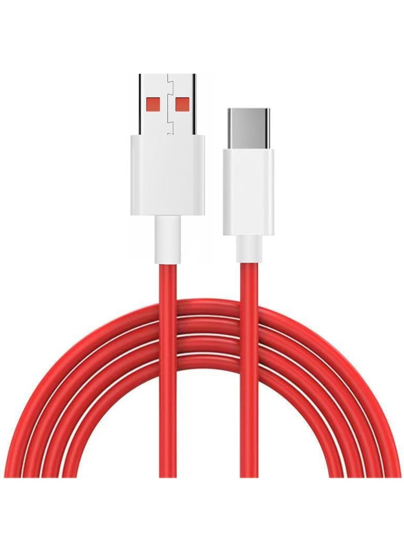 كابل شحن 7.3A USB نوع C Warp Charge SuperVooc سريع الشحن متوافق مع Oneplus 15/14/14T/13/12/12R/11/10 Pro /9 /10T Open 9R 10R 8T 8 7T 7 6 6T Nord N20 SE N10 N300 CE 2 Lite 2T N100 N200 ، 3.3 قدم - Image 5